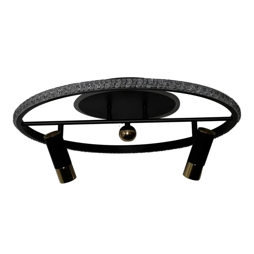 LED Димируем плафон LED/60W/230V 3000-6500K черен + дистанционно управление