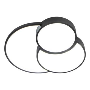 LED Димируем плафон LED/60W/230V 3000-6500K черен + дистанционно управление