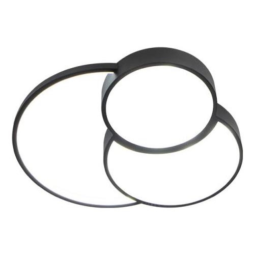 LED Димируем плафон LED/60W/230V 3000-6500K черен + дистанционно управление