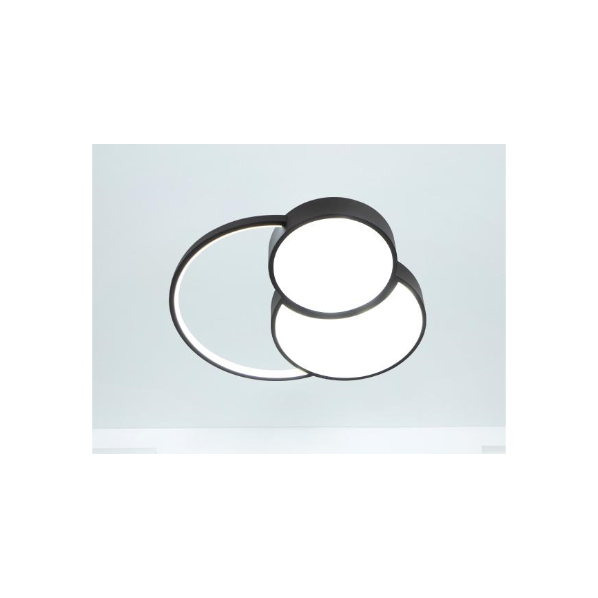 LED Димируем плафон LED/60W/230V 3000-6500K черен + дистанционно управление