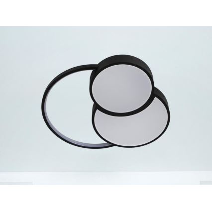 LED Димируем плафон LED/60W/230V 3000-6500K черен + дистанционно управление