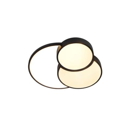 LED Димируем плафон LED/60W/230V 3000-6500K черен + дистанционно управление