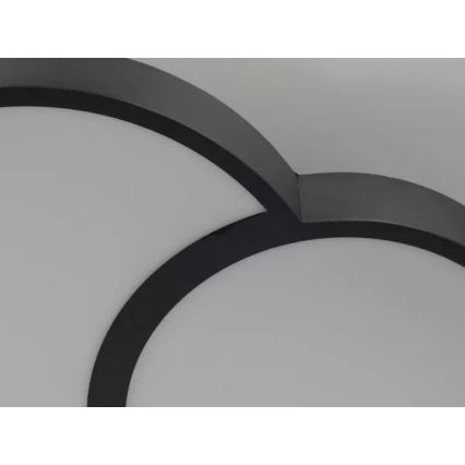 LED Димируем плафон LED/60W/230V 3000-6500K черен + дистанционно управление