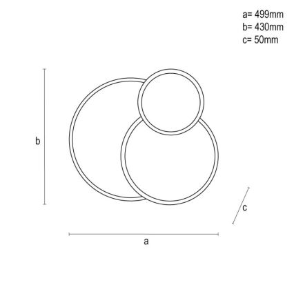 LED Димируем плафон LED/60W/230V 3000-6500K черен + дистанционно управление