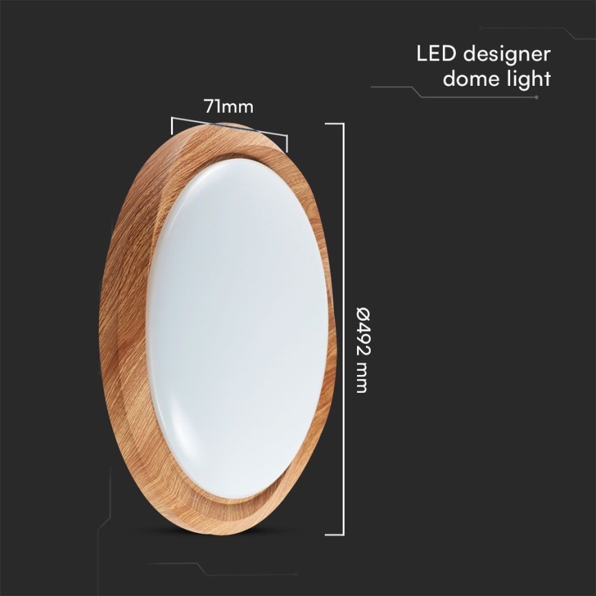 LED Димируем плафон LED/60W/230V 3000-6500K + дистанционно управление