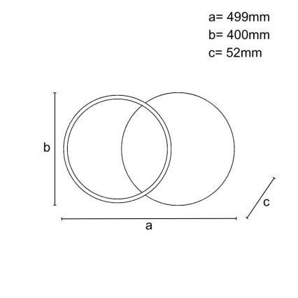 LED Димируем плафон LED/60W/230V 3000-6500K + дистанционно управление