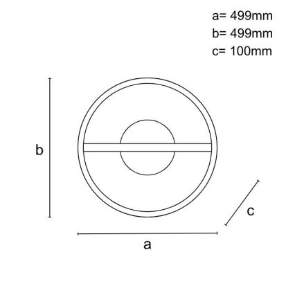 LED Димируем плафон LED/60W/230V 3000-6500K + дистанционно управление