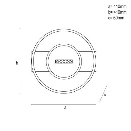 LED Димируем плафон LED/60W/230V 3000-6500K + дистанционно управление