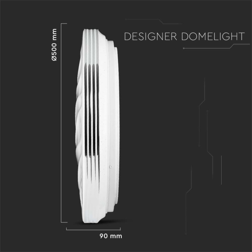 LED Димируем плафон LED/60W/230V 3000K/4000K/6500K + дистанционно