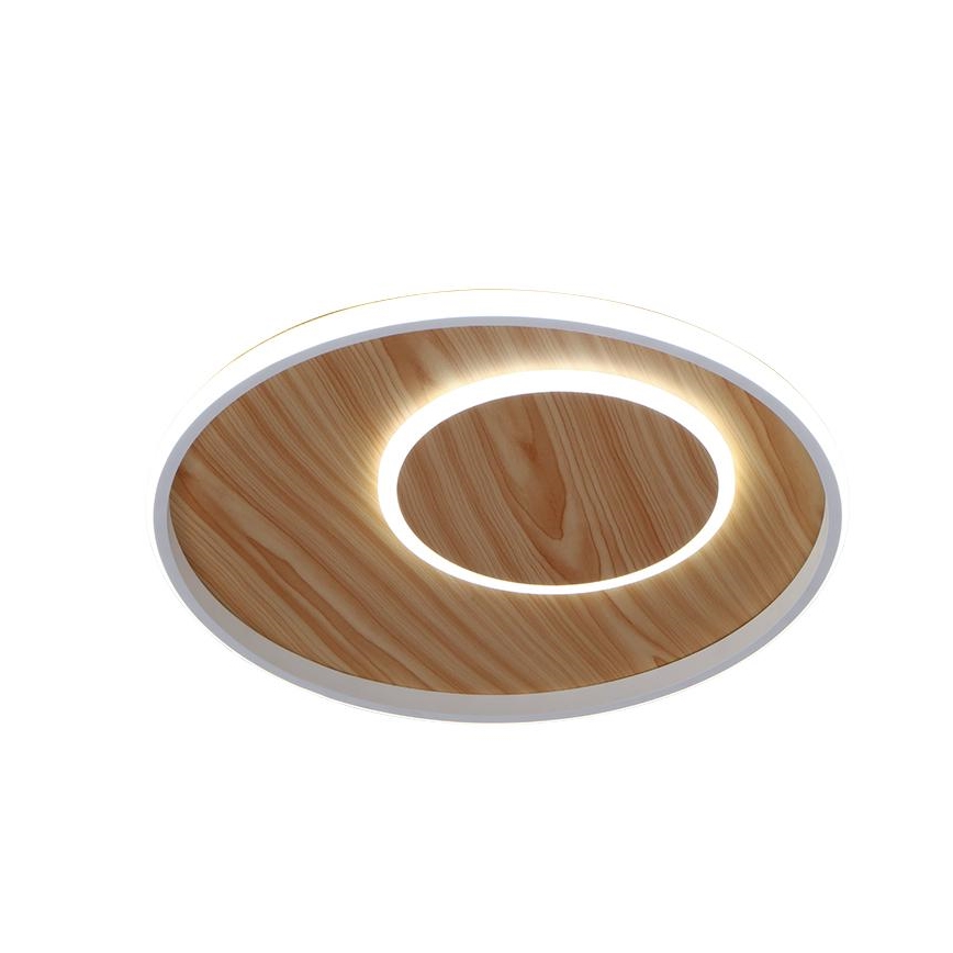 LED Димируем плафон LED/65W/230V 3000-6500K кафяв + дистанционно управление