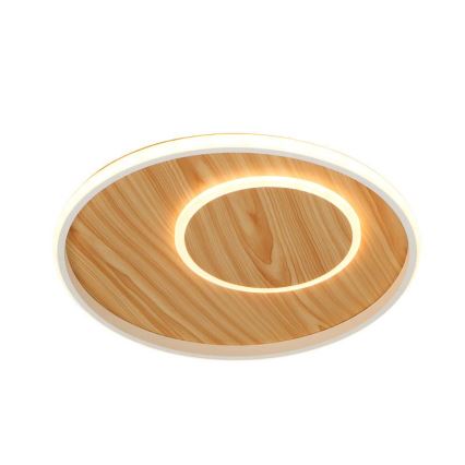 LED Димируем плафон LED/65W/230V 3000-6500K кафяв + дистанционно управление