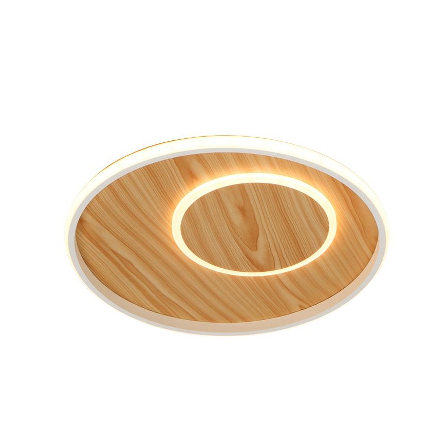LED Димируем плафон LED/65W/230V 3000-6500K кафяв + дистанционно управление
