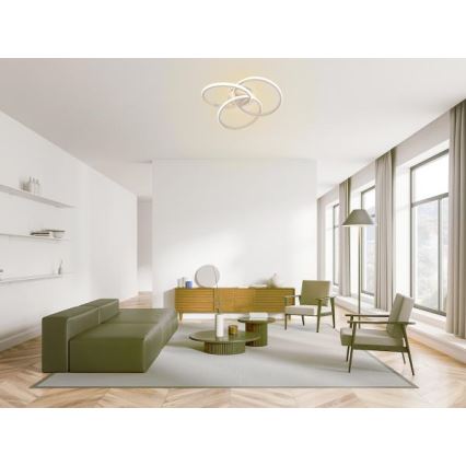LED Димируем плафон LED/70W/230V 3000-6500K бял + дистанционно управление