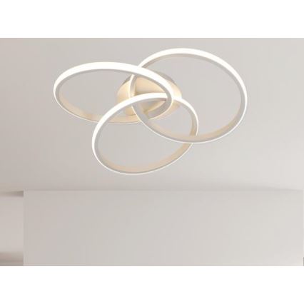 LED Димируем плафон LED/70W/230V 3000-6500K бял + дистанционно управление