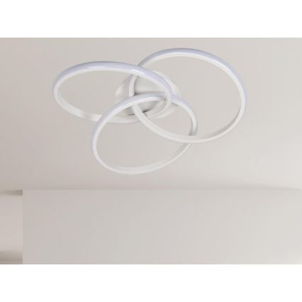 LED Димируем плафон LED/70W/230V 3000-6500K бял + дистанционно управление