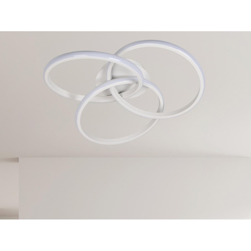 LED Димируем плафон LED/70W/230V 3000-6500K бял + дистанционно управление
