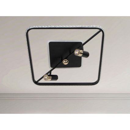 LED Димируем плафон LED/70W/230V 3000-6500K черен + дистанционно управление