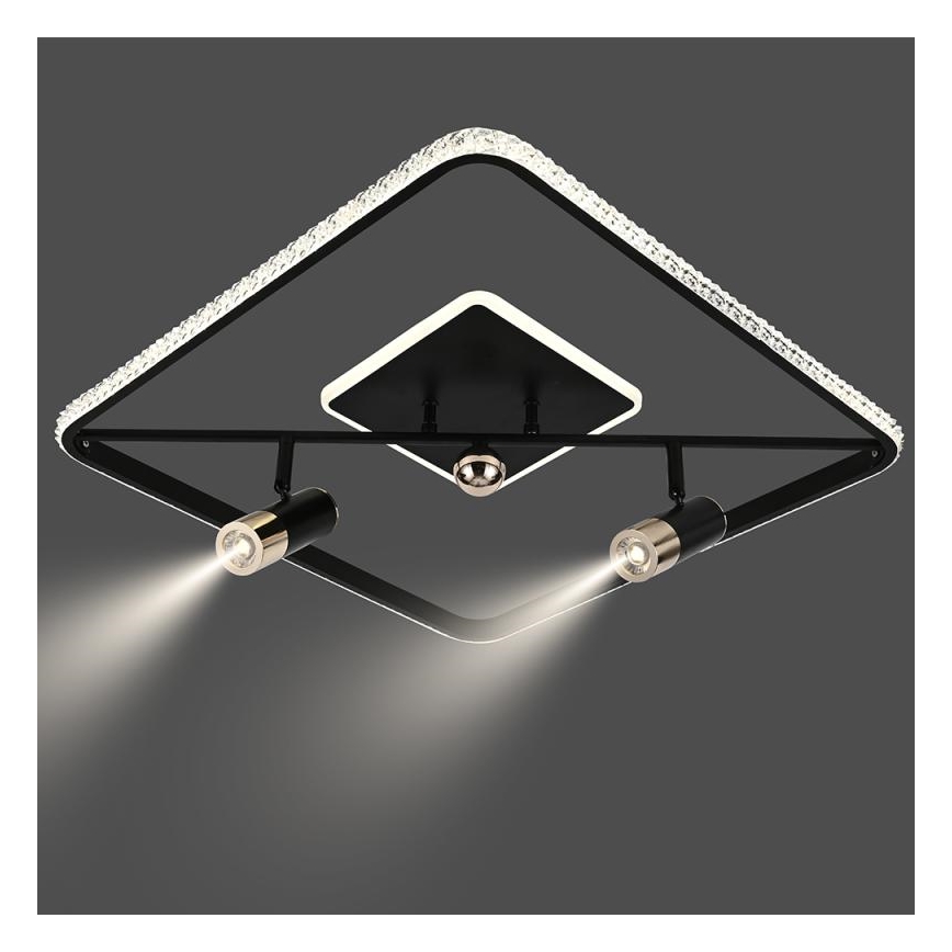 LED Димируем плафон LED/70W/230V 3000-6500K черен + дистанционно управление