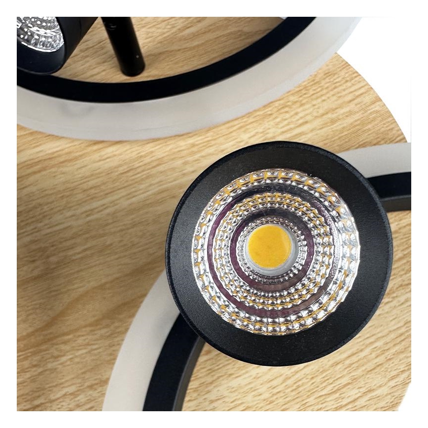 LED Димируем плафон LED/70W/230V 3000-6500K черен/кафяв + дистанционно управление