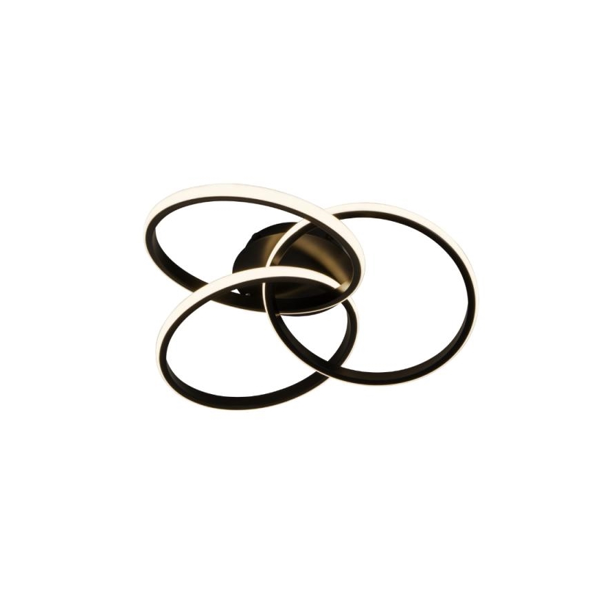 LED Димируем плафон LED/70W/230V 3000-6500K черен + дистанционно управление