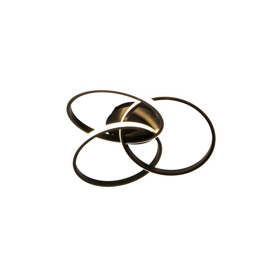 LED Димируем плафон LED/70W/230V 3000-6500K черен + дистанционно управление