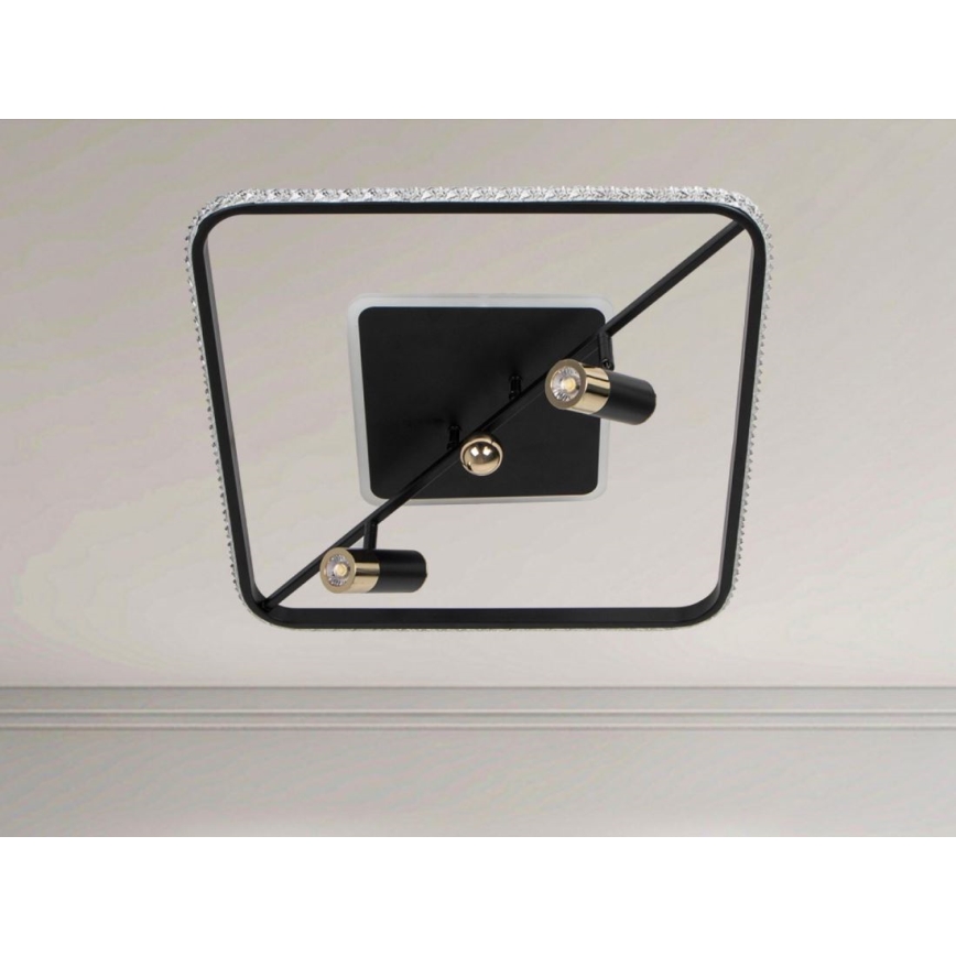 LED Димируем плафон LED/70W/230V 3000-6500K черен + дистанционно управление