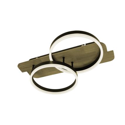 LED Димируем плафон LED/70W/230V 3000-6500K дъб + дистанционно управление