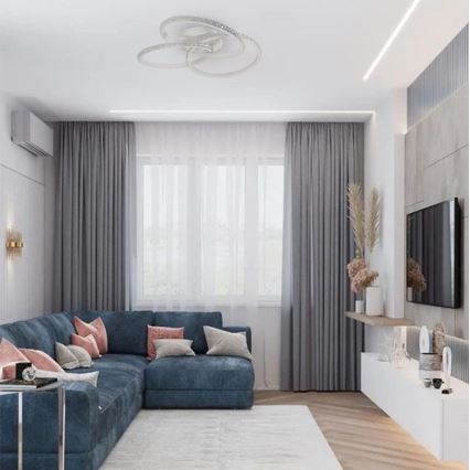 LED Димируем плафон LED/70W/230V 3000-6500K бял + дистанционно управление