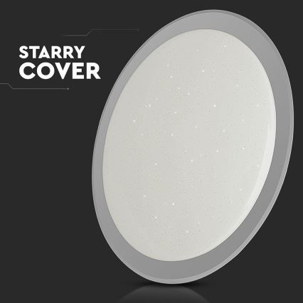 LED Димируем плафон LED/72W/230V 3000-6500K Ø 67 см бял + дистанционно управление