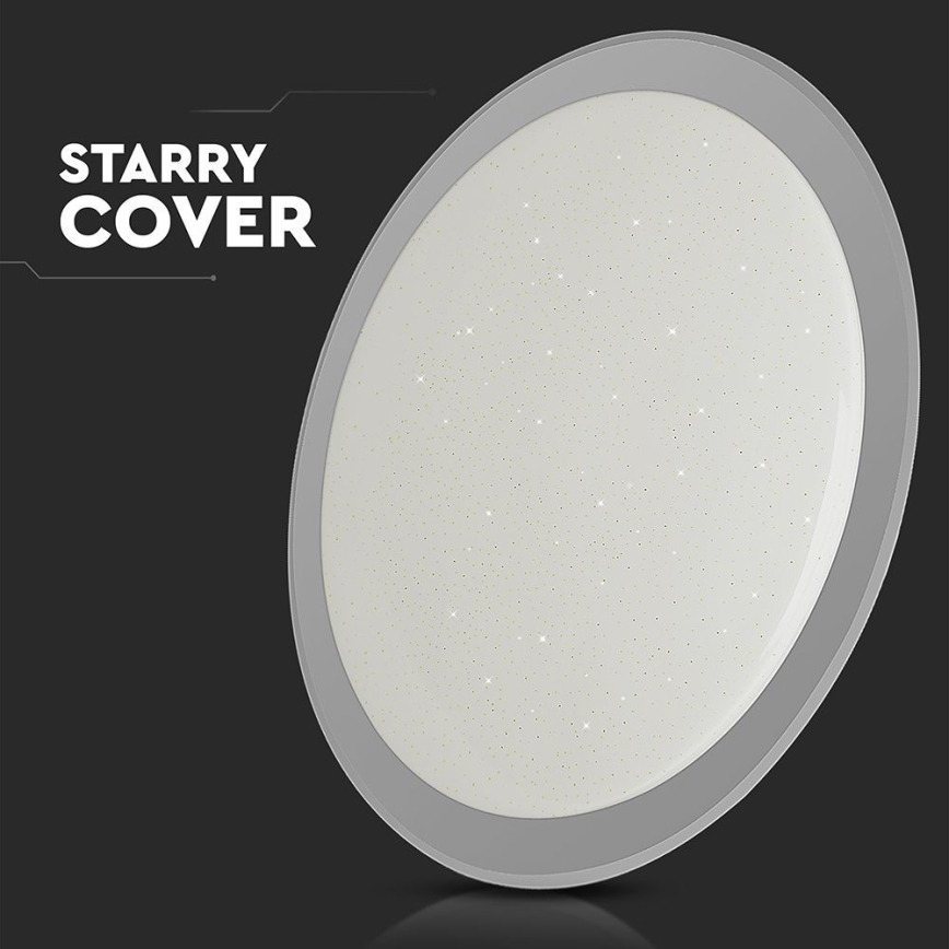 LED Димируем плафон LED/72W/230V 3000-6500K Ø 67 см бял + дистанционно управление
