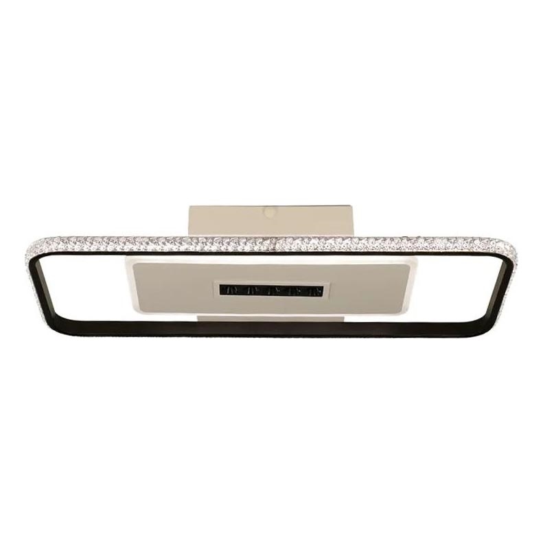 LED Димируем плафон LED/75W/230V 3000-6500K бял/черен + дистанционно управление