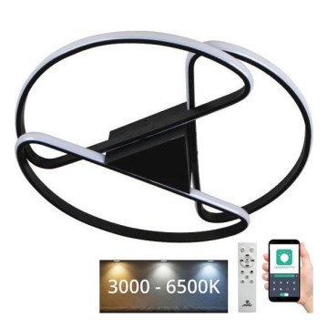 LED Димируем плафон LED/75W/230V 3000-6500K черен + дистанционно управление