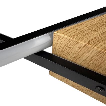 LED Димируем плафон LED/75W/230V 3000-6500K кафяв/черен + дистанционно управление
