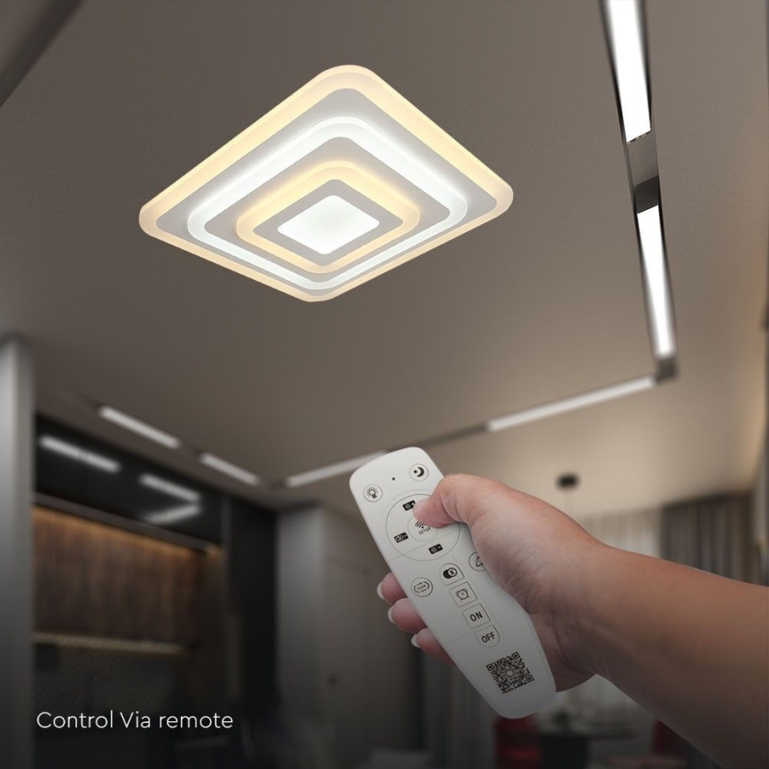 LED Димируем плафон LED/77W/230V 3000-6500K + дистанционно управление