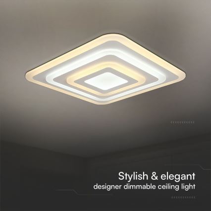 LED Димируем плафон LED/77W/230V 3000-6500K + дистанционно управление