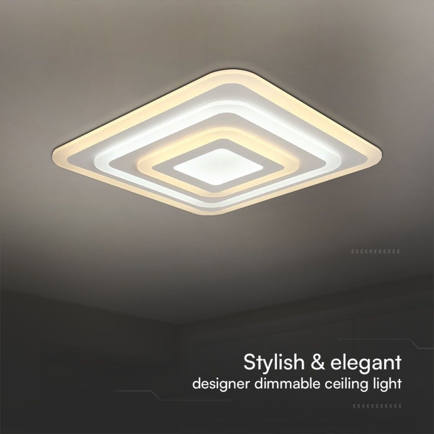 LED Димируем плафон LED/77W/230V 3000-6500K + дистанционно управление