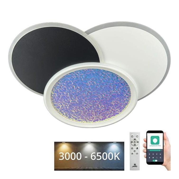 LED Димируем плафон LED/80W/230V 3000-6500K бял + дистанционно управление