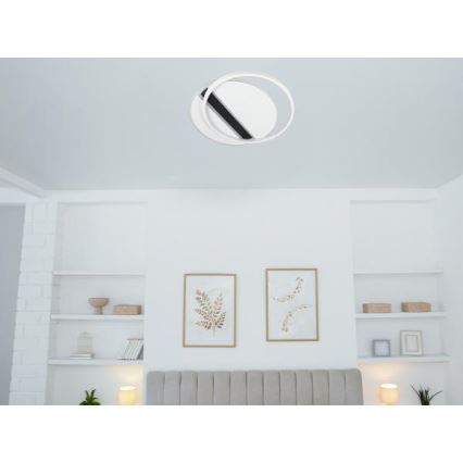 LED Димируем плафон LED/80W/230V 3000-6500K бял + дистанционно управление
