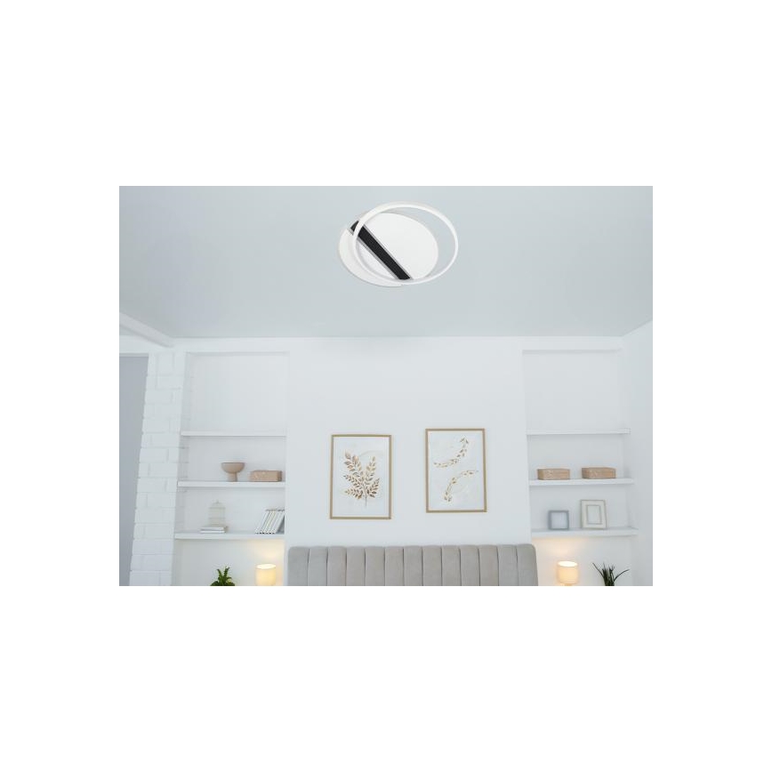 LED Димируем плафон LED/80W/230V 3000-6500K бял + дистанционно управление