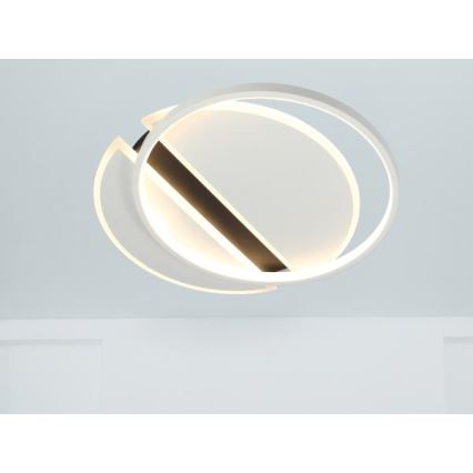 LED Димируем плафон LED/80W/230V 3000-6500K бял + дистанционно управление