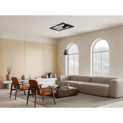 LED Димируем плафон LED/80W/230V 3000-6500K черен + дистанционно управление