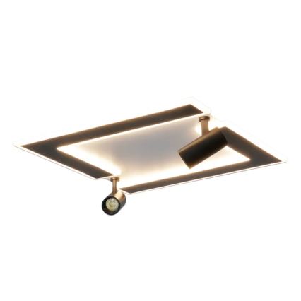 LED Димируем плафон LED/80W/230V 3000-6500K черен + дистанционно управление
