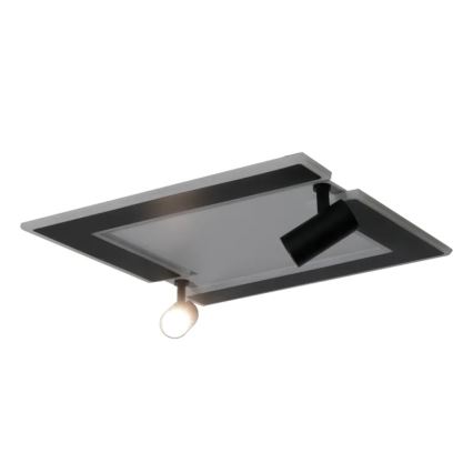 LED Димируем плафон LED/80W/230V 3000-6500K черен + дистанционно управление