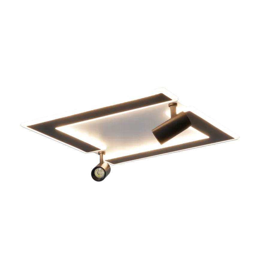 LED Димируем плафон LED/80W/230V 3000-6500K черен + дистанционно управление