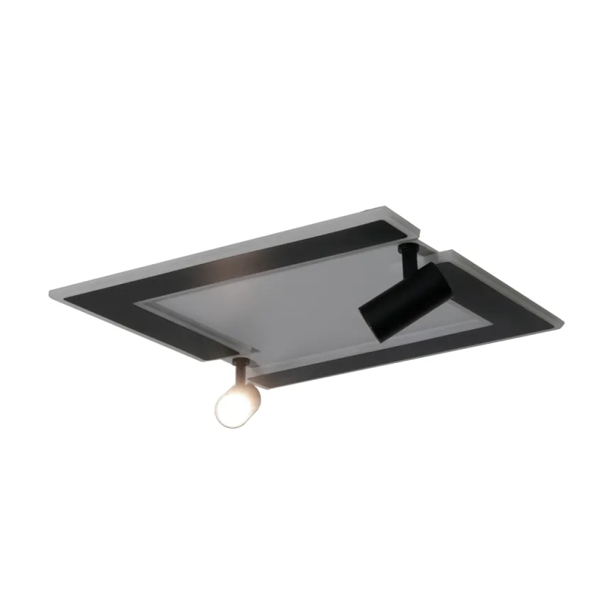 LED Димируем плафон LED/80W/230V 3000-6500K черен + дистанционно управление