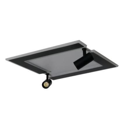 LED Димируем плафон LED/80W/230V 3000-6500K черен + дистанционно управление