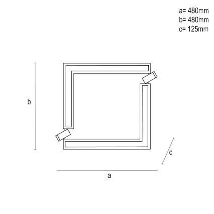 LED Димируем плафон LED/80W/230V 3000-6500K черен + дистанционно управление