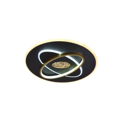 LED Димируем плафон LED/80W/230V 3000-6500K черен + дистанционно управление