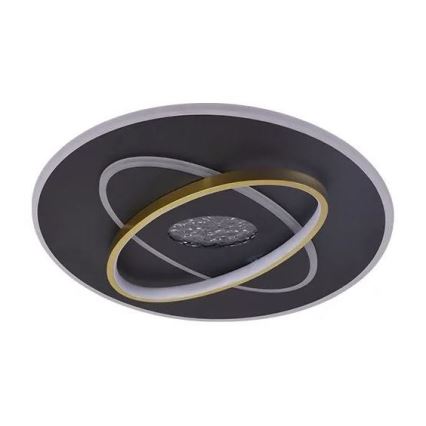 LED Димируем плафон LED/80W/230V 3000-6500K черен + дистанционно управление