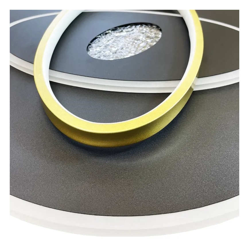 LED Димируем плафон LED/80W/230V 3000-6500K черен + дистанционно управление